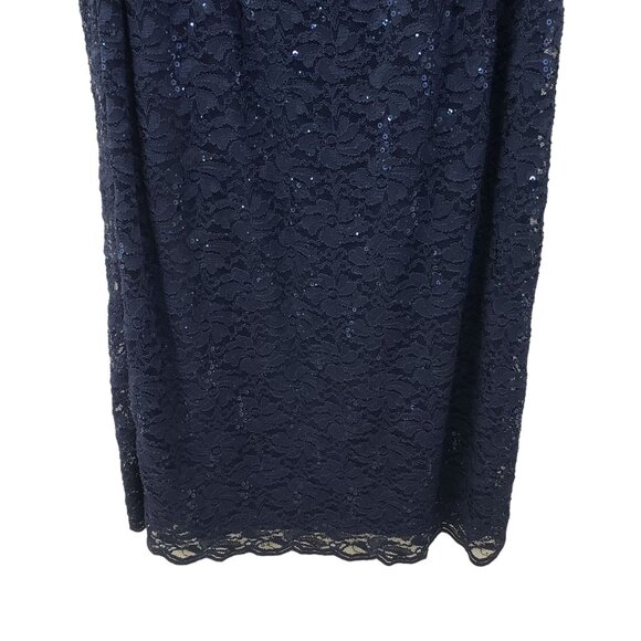 Alex Evenings Lace Overlay Sequin Embellished Midi Dress Size 18W - Picture 6 of 7